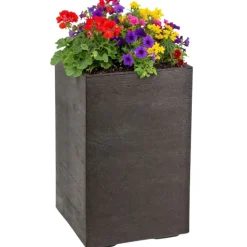 Donica Betonique na kółkach deska coffee espresso H60x40 cm * HowHomely Outlet