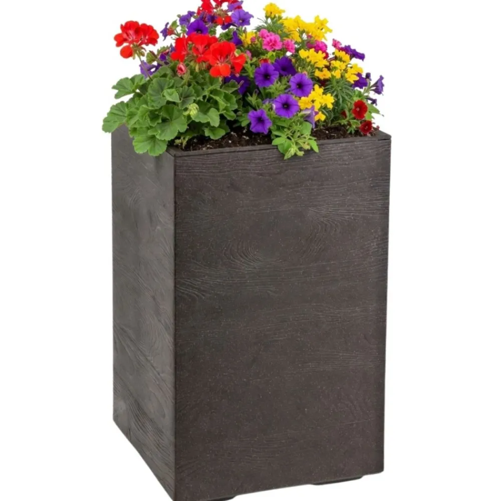Donica Betonique na kółkach deska coffee espresso H60x40 cm * HowHomely Outlet