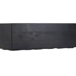Donica Betonique na kółkach deska recykling czarny 90x30xh30 cm * HowHomely Sale