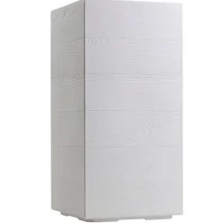 Donica Betonique na kółkach deska recykling kremowy 30x30xh60 cm * HowHomely Hot
