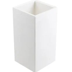 Donica Betonique na kółkach deska recykling kremowy 30x30xh60 cm * HowHomely Hot