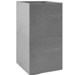 Donica Betonique na kółkach deska recykling szara 30x30xh60 cm * HowHomely Online
