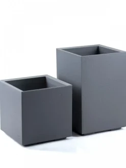 Donica Betonique na kółkach recykling beton szary H60x40 cm * HowHomely Best