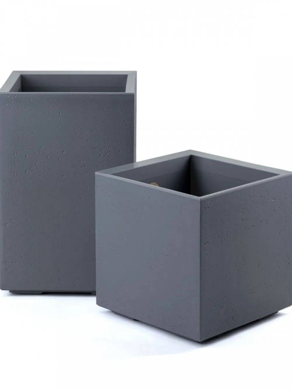 Donica Betonique na kółkach recykling beton szary H60x40 cm * HowHomely Best
