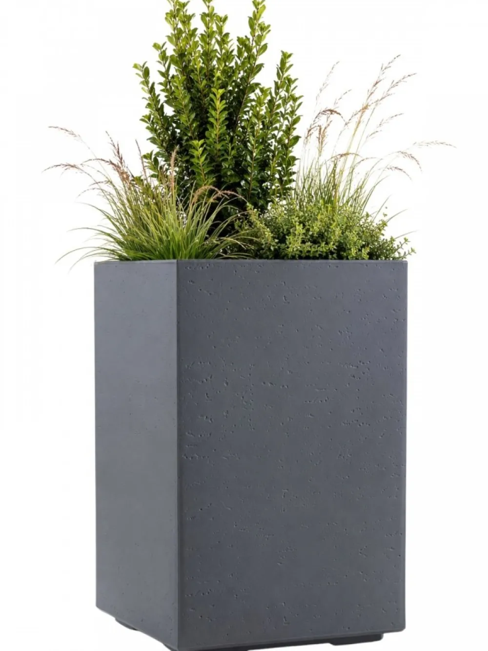 Donica Betonique na kółkach recykling beton szary H60x40 cm * HowHomely Best
