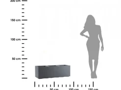 Donica Betonique na kółkach recykling beton szary 90x30xh30 cm * HowHomely New