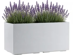 Donica Betonique na kółkach recykling beton kremowy H39X78 cm * HowHomely Discount