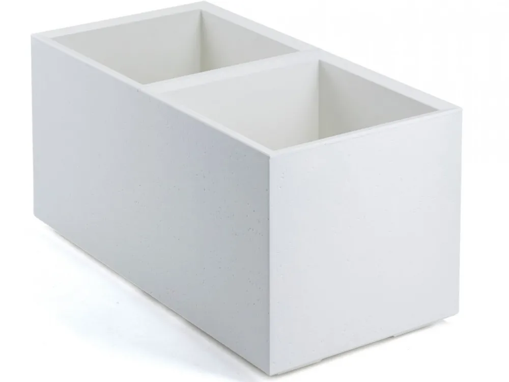 Donica Betonique na kółkach recykling beton kremowy H39X78 cm * HowHomely Discount