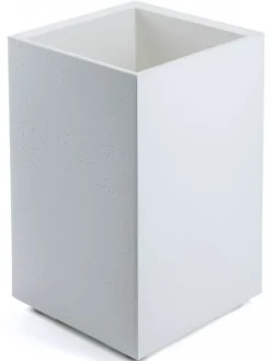 Donica Betonique na kółkach recykling beton kremowy H60x40 cm * HowHomely Discount