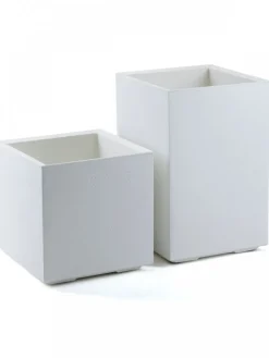 Donica Betonique na kółkach recykling beton kremowy H60x40 cm * HowHomely Discount
