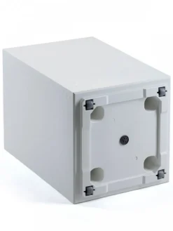 Donica Betonique na kółkach recykling beton kremowy H60x40 cm * HowHomely Discount