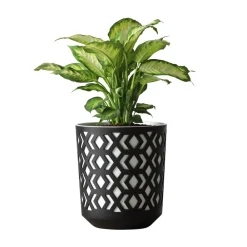 Donica Etnic biało-czarna 19xh20 cm * HowHomely Clearance