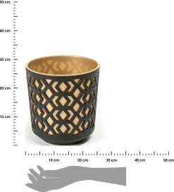 Donica Etnic czarno-złota 25xh27 cm * HowHomely Clearance