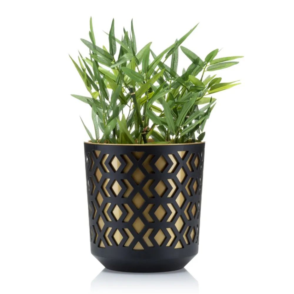 Donica Etnic czarno-złota 25xh27 cm * HowHomely Clearance