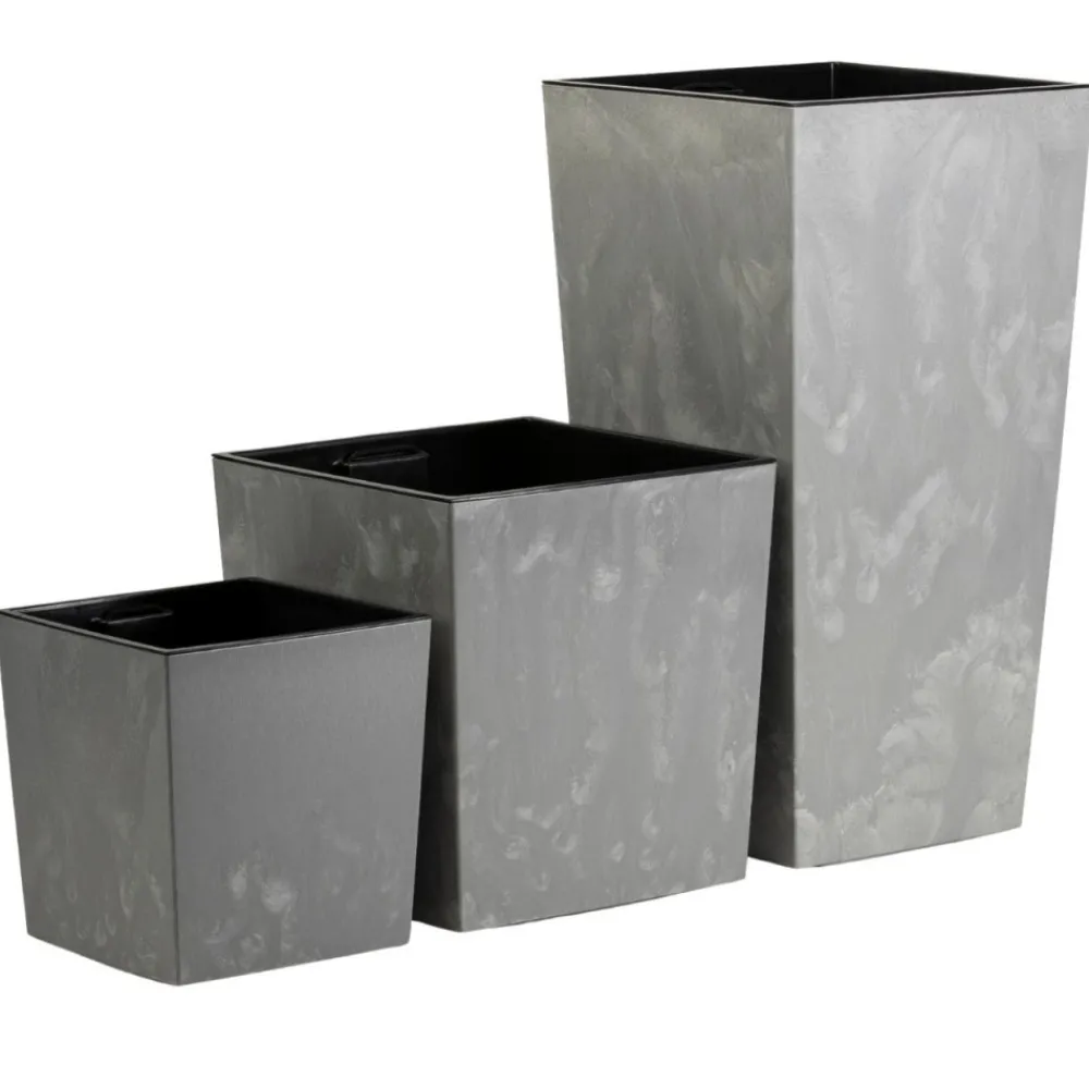 Donica Flore Szary Beton h30,5x29,5x29,5 cm * HowHomely Best