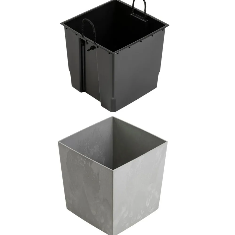 Donica Flore Szary Beton h30,5x29,5x29,5 cm * HowHomely Best