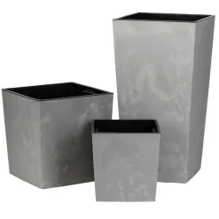 Donica Flore Szary Beton h30,5x29,5x29,5 cm * HowHomely Best