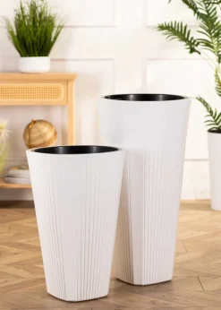 Donica Mora wysoka biała 39xh81 cm * HowHomely Best