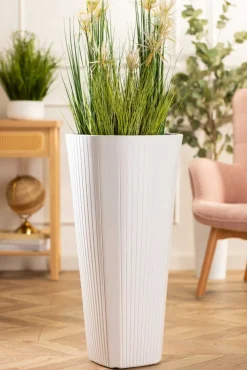 Donica Mora wysoka biała 39xh81 cm * HowHomely Best