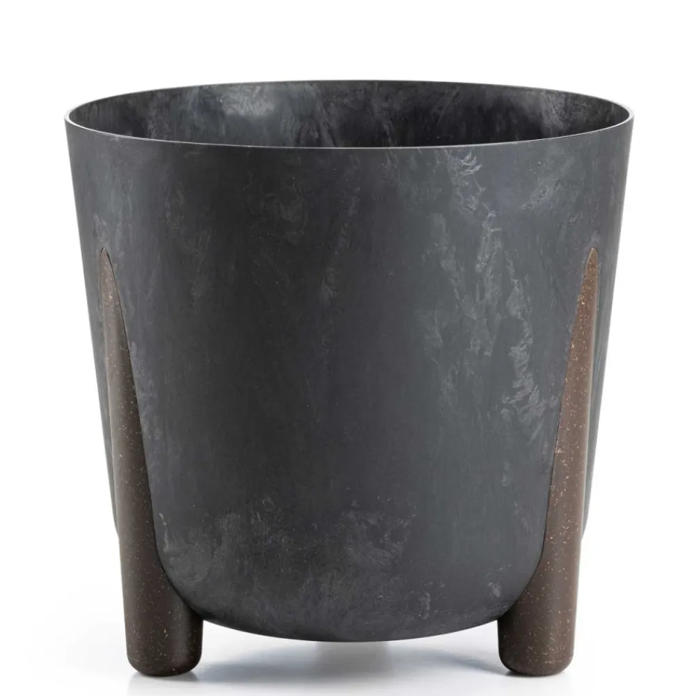 Donica Moss recykling czarny beton 30xh28,5 cm * HowHomely Outlet