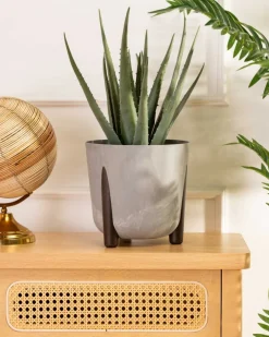 Donica Moss recykling szary beton 26xh25 cm * HowHomely Clearance
