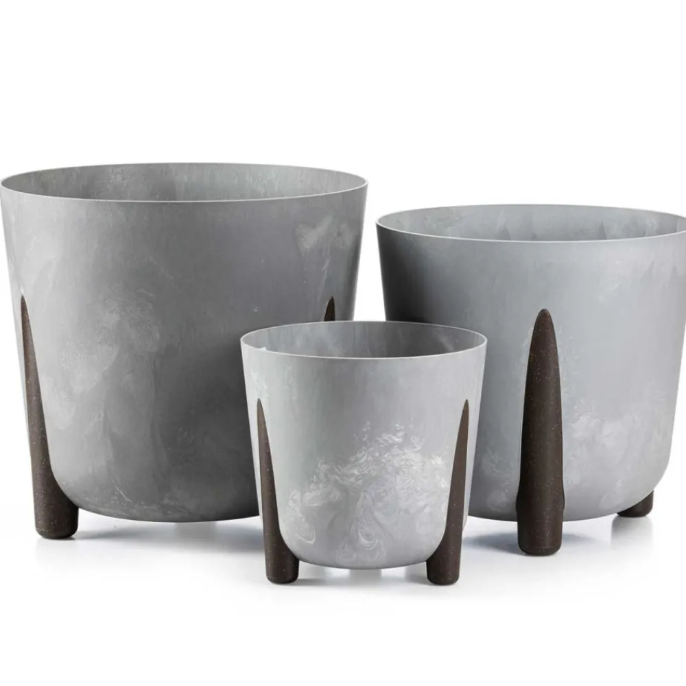 Donica Moss recykling szary beton 26xh25 cm * HowHomely Clearance