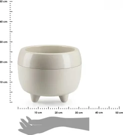Donica na nóżkach botanica beżowa 30xh24 cm * HowHomely Best