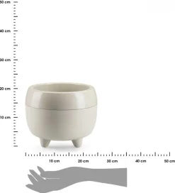 Donica na nóżkach botanica beżowa 23xh18 cm * HowHomely