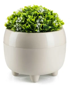 Donica na nóżkach botanica beżowa 23xh18 cm * HowHomely
