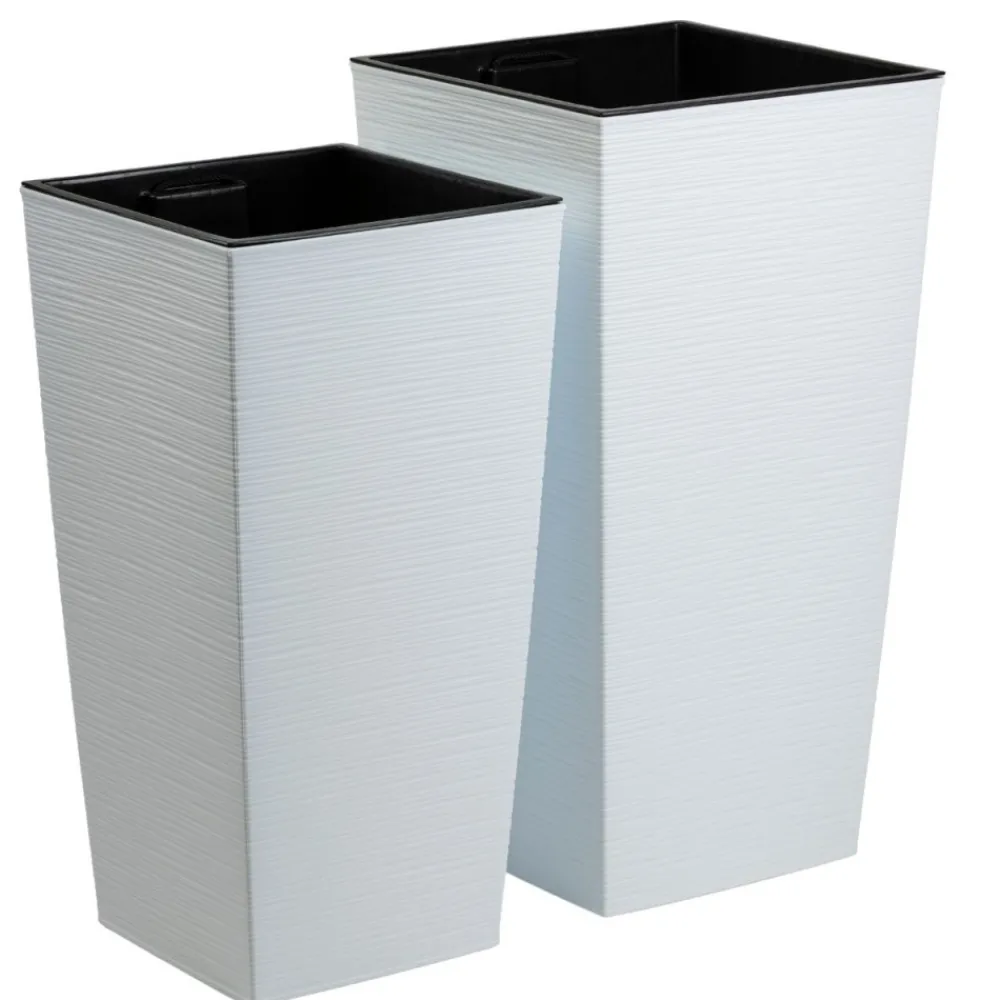 Donica Porto Riflo biała h46,5x24,7x24,7 cm * HowHomely Best