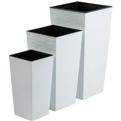 Donica Porto Riflo biała h46,5x24,7x24,7 cm * HowHomely Best