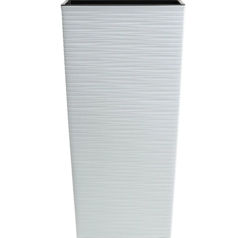 Donica Porto Riflo biała h46,5x24,7x24,7 cm * HowHomely Best
