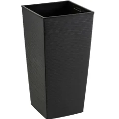 Donica Porto Riflo czarna h57x30x30 cm * HowHomely