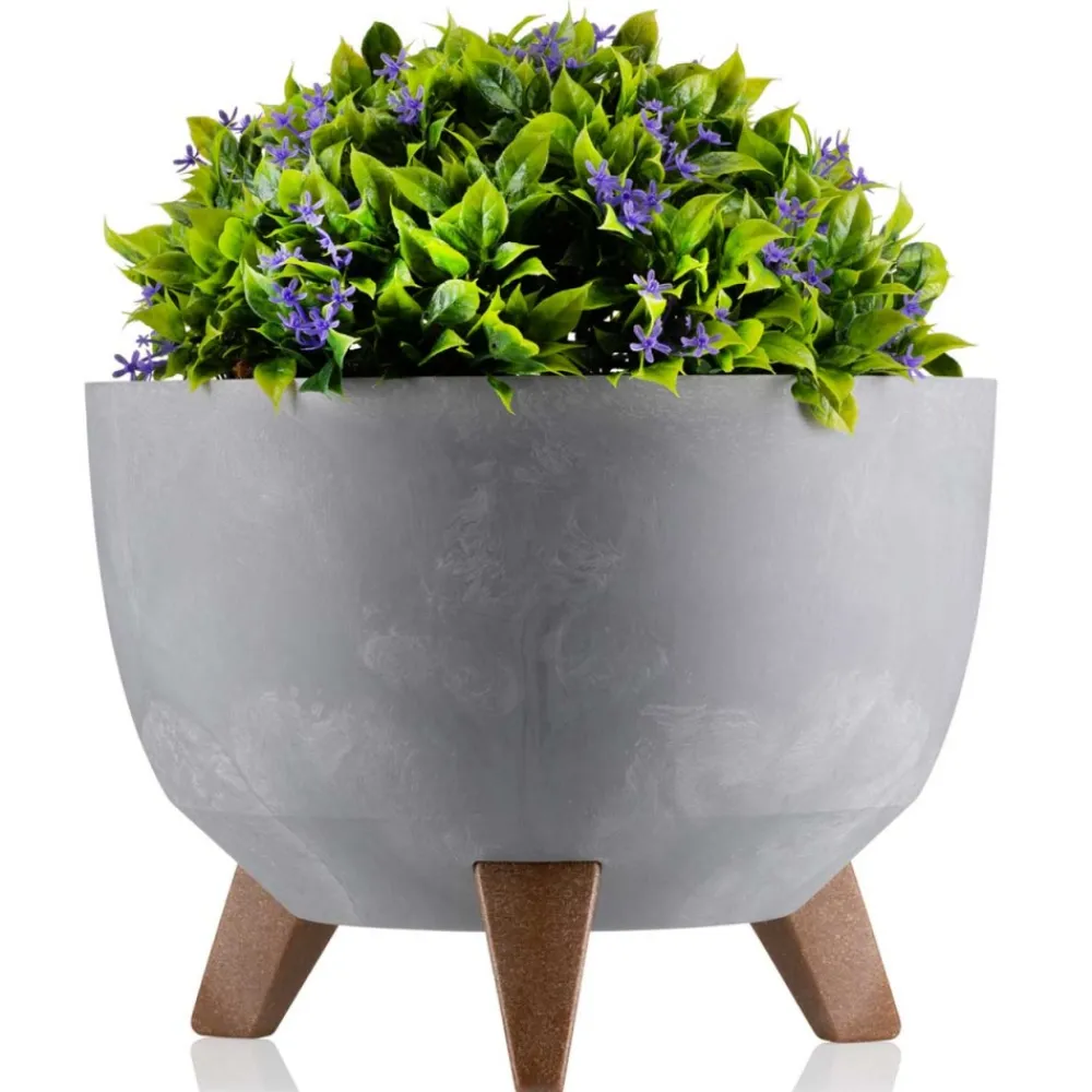 Donica Rosa ECO szary beton 29xh18 cm * HowHomely Discount