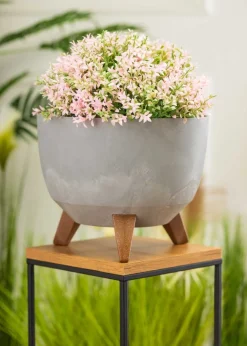 Donica Rosa ECO szary beton 29xh18 cm * HowHomely Discount