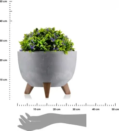 Donica Rosa ECO szary beton 29xh18 cm * HowHomely Discount