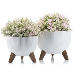 Donica Rosa linea ECO recykling biała 24xh15 cm * HowHomely Discount