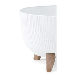 Donica Rosa linea ECO recykling biała 24xh15 cm * HowHomely Discount