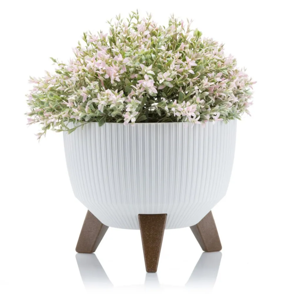 Donica Rosa linea ECO recykling biała 24xh15 cm * HowHomely Discount
