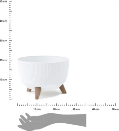 Donica Rosa linea ECO recykling biała 24xh15 cm * HowHomely Discount