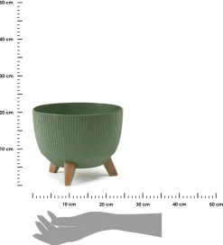 Donica Rosa linea ECO wood zielona 24xh15 cm * HowHomely