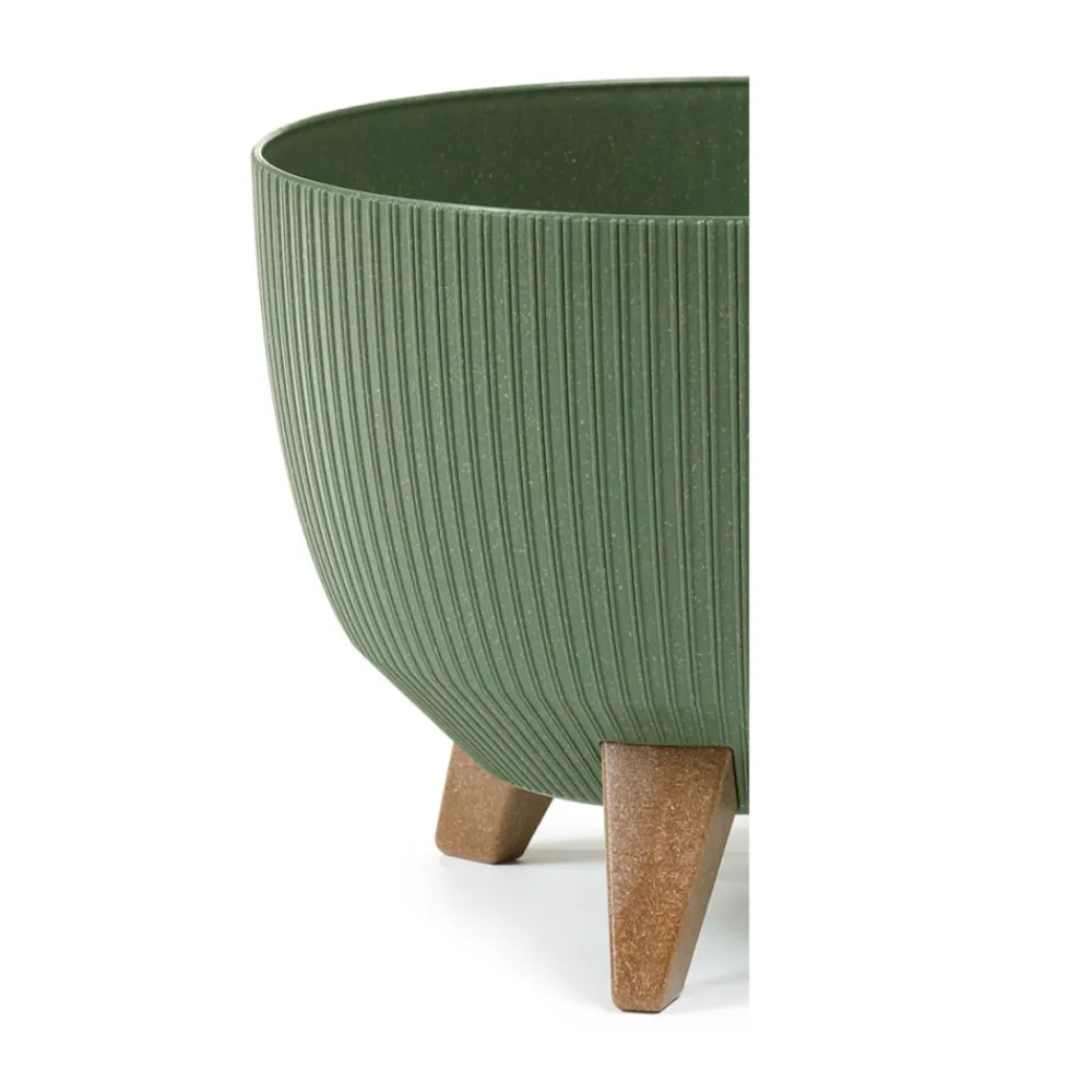 Donica Rosa linea ECO wood zielona 24xh15 cm * HowHomely