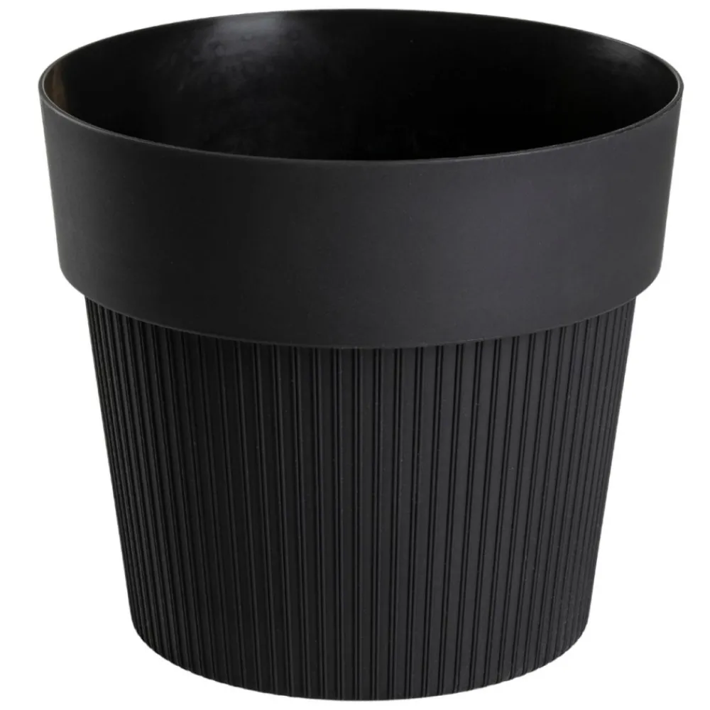 Donica SILVA LINE recykling czarna h12,7x14,5 cm * HowHomely Best