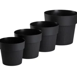 Donica SILVA LINE recykling czarna h12,7x14,5 cm * HowHomely Best