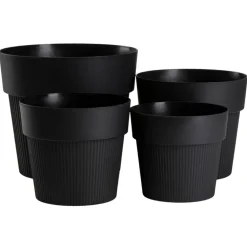 Donica SILVA LINE recykling czarna h11,5x13,2 cm * HowHomely Discount