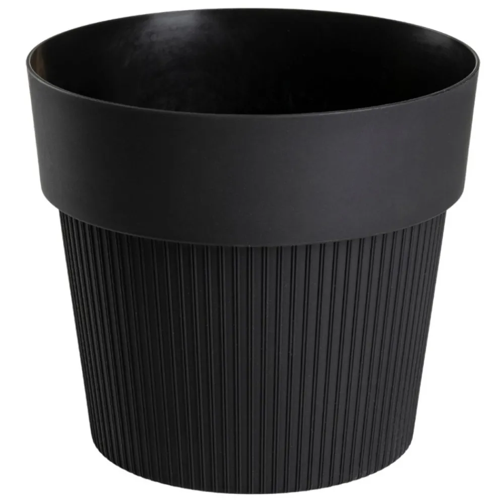 Donica SILVA LINE recykling czarna h11,5x13,2 cm * HowHomely Discount