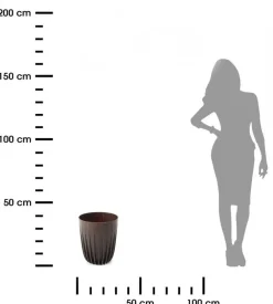 Donica Stripped ECO coffee espresso 30xh36 cm * HowHomely Best