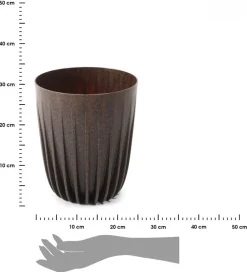 Donica Stripped ECO coffee espresso 25xh30 cm * HowHomely Best
