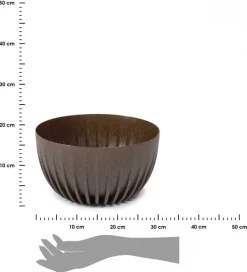 Donica Stripped ECO coffee espresso 30xh16 cm * HowHomely Sale
