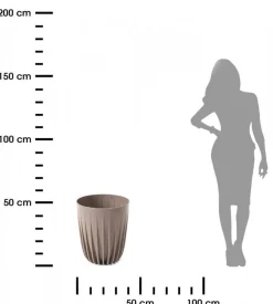 Donica Stripped ECO coffee latte 39xh46 cm * HowHomely Hot